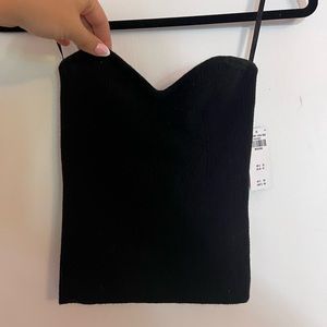 Abercrombie & Fitch Black Knit Sweetheart Tube top M